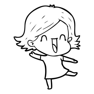 vektör çizim karikatür komik kadın