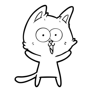 komik karikatür kedi vektör çizim