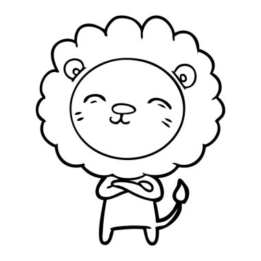 Çizgi film aslanının vektör çizimi
