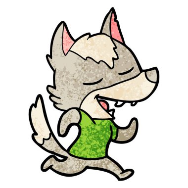 çalışan kurt gülüyor karikatür