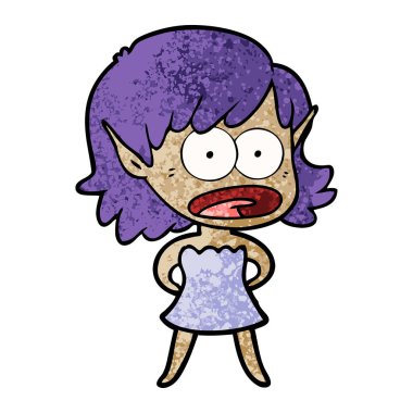 vektör çizim karikatür kız ağlıyor