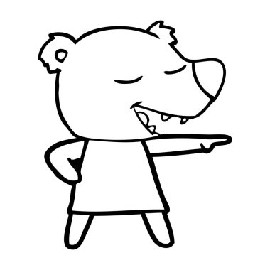 Çizgi film ayısının vektör çizimi