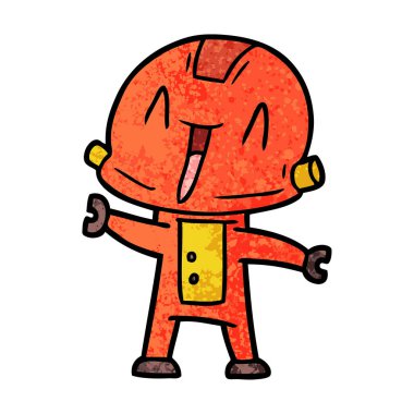 Çizgi film robotunun vektör çizimi 