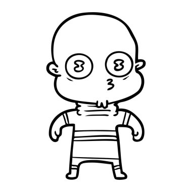 çizgi film garip kel uzay adamı