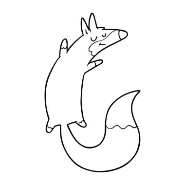 Çizgi film tilkisinin vektör çizimi