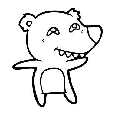 çizgi film kutup ayısı diş gösterilen