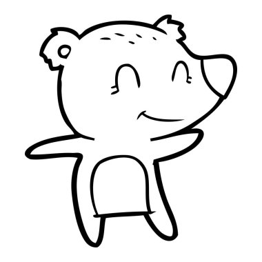 Kutup ayısı karikatür gülümseyen