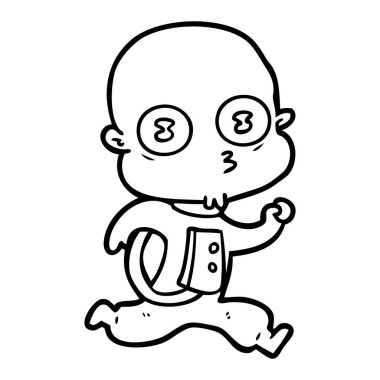 Çizgi film karakterinin vektör çizimi