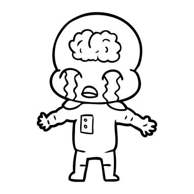 büyük beyin uzaylı ağlıyor çizgi film