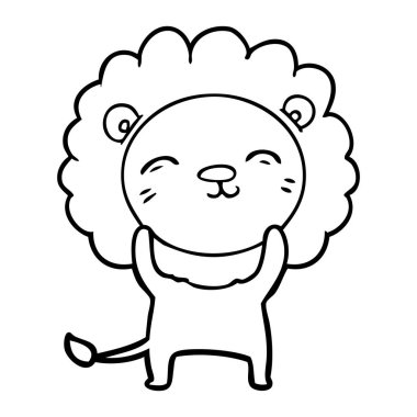 Çizgi film aslanının vektör çizimi