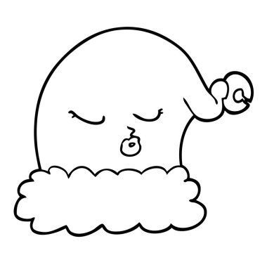 Karikatür Noel Noel Baba şapkası