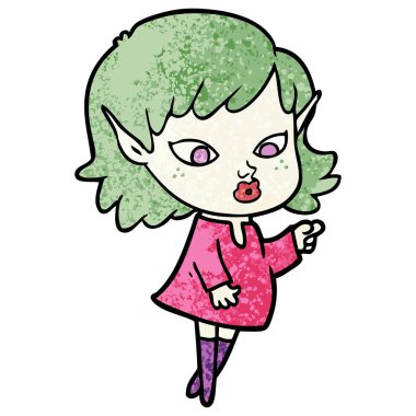 vektör çizim karikatür kız ağlıyor