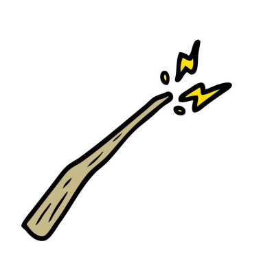 vektör çizim karikatür sihirli değnek