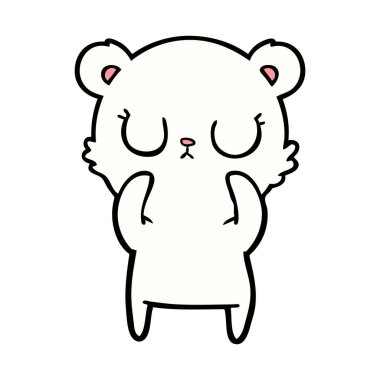 Karikatür kutup ayısının vektör çizimi