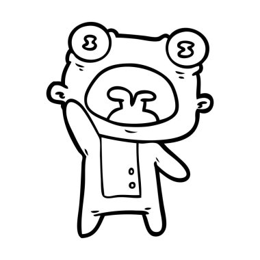 çizgi film garip uzaylı sallayarak