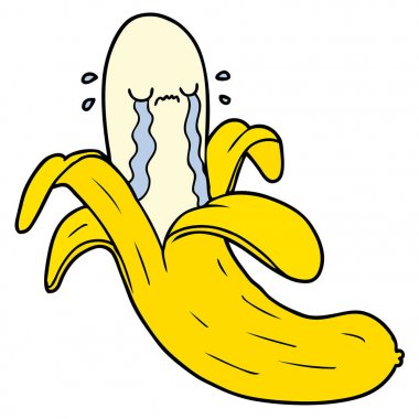 vektör çizim karikatür muz