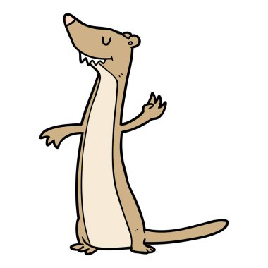 vektör çizim karikatür gelincik