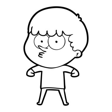 vektör çizim karikatür meraklı çocuk