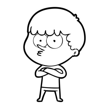 vektör çizim karikatür meraklı çocuk