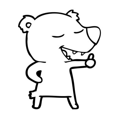 Çizgi film ayısının vektör çizimi