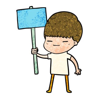 vektör çizim karikatür kendini beğenmiş çocuk