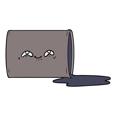 vektör çizim karikatür petrol davul