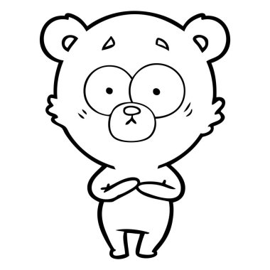 vektör çizim karikatür sürpriz ayı