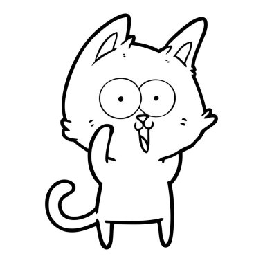 komik karikatür kedi vektör çizim