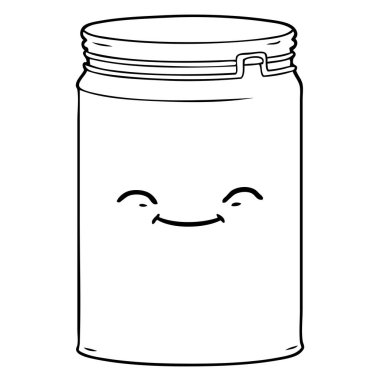 vektör çizim karikatür Cam Kavanoz