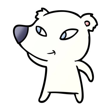 Karikatür kutup ayısının vektör çizimi