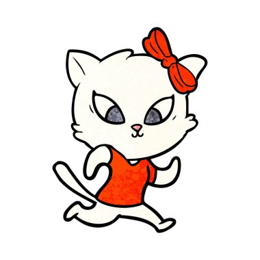 Çizgi film kedisinin vektör çizimi