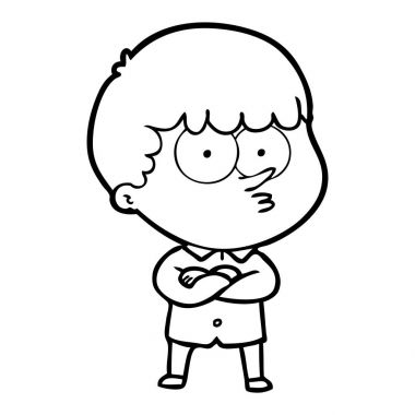 vektör çizim karikatür meraklı çocuk
