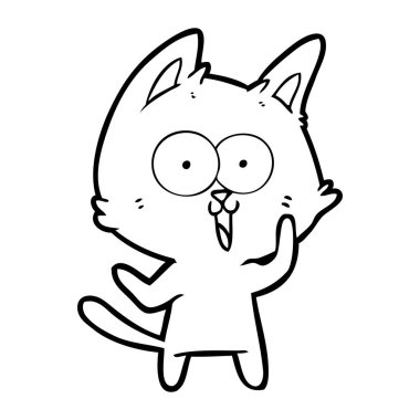 komik karikatür kedi vektör çizim