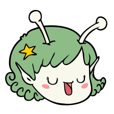 vektör çizim karikatür kız ağlıyor