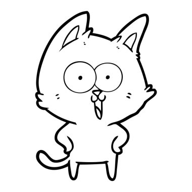 komik karikatür kedi vektör çizim