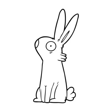 Çizgi film tavşanının vektör çizimi