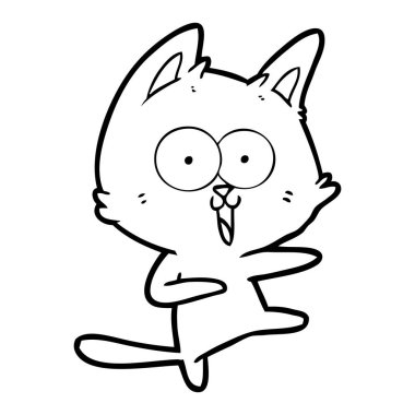 komik karikatür kedi vektör çizim