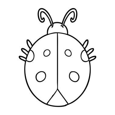 vektör çizim karikatür uğur böceği