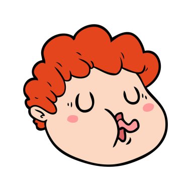 vektör çizim karikatür erkek yüz