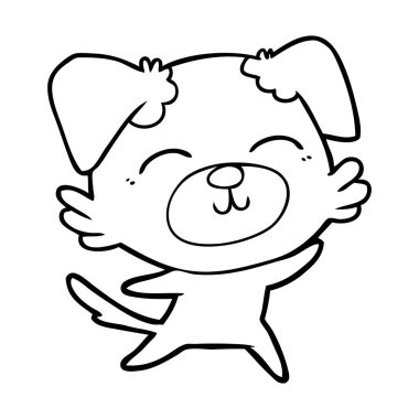 Çizgi film köpeğinin vektör çizimi