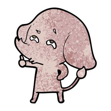 çizgi film fil hatırlamak vektör çizim