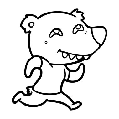 Çizgi film ayısının vektör çizimi