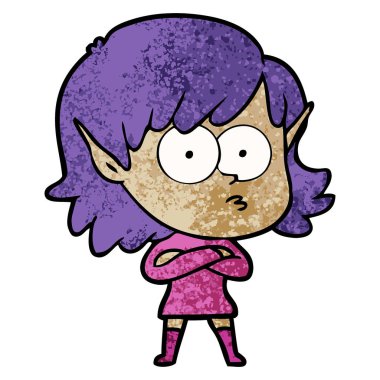 vektör çizim karikatür kız ağlıyor