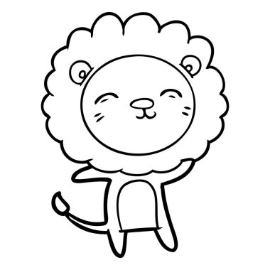 Çizgi film aslanının vektör çizimi