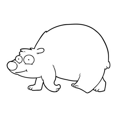 Çizgi film ayısının vektör çizimi