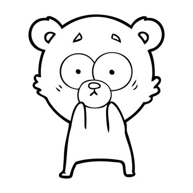 Çizgi film ayısının vektör çizimi