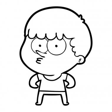 vektör çizim karikatür meraklı çocuk