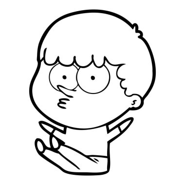 oturdu çizgi film çocuk bekliyor