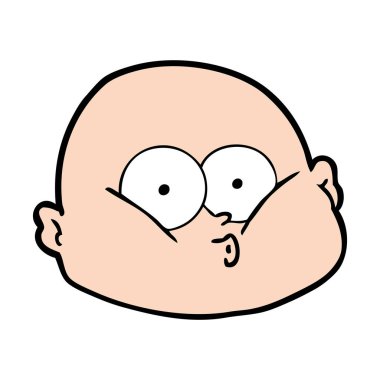 çizgi film meraklı kel adam