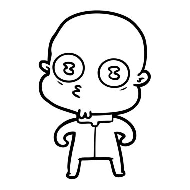 çizgi film garip kel uzay adamı